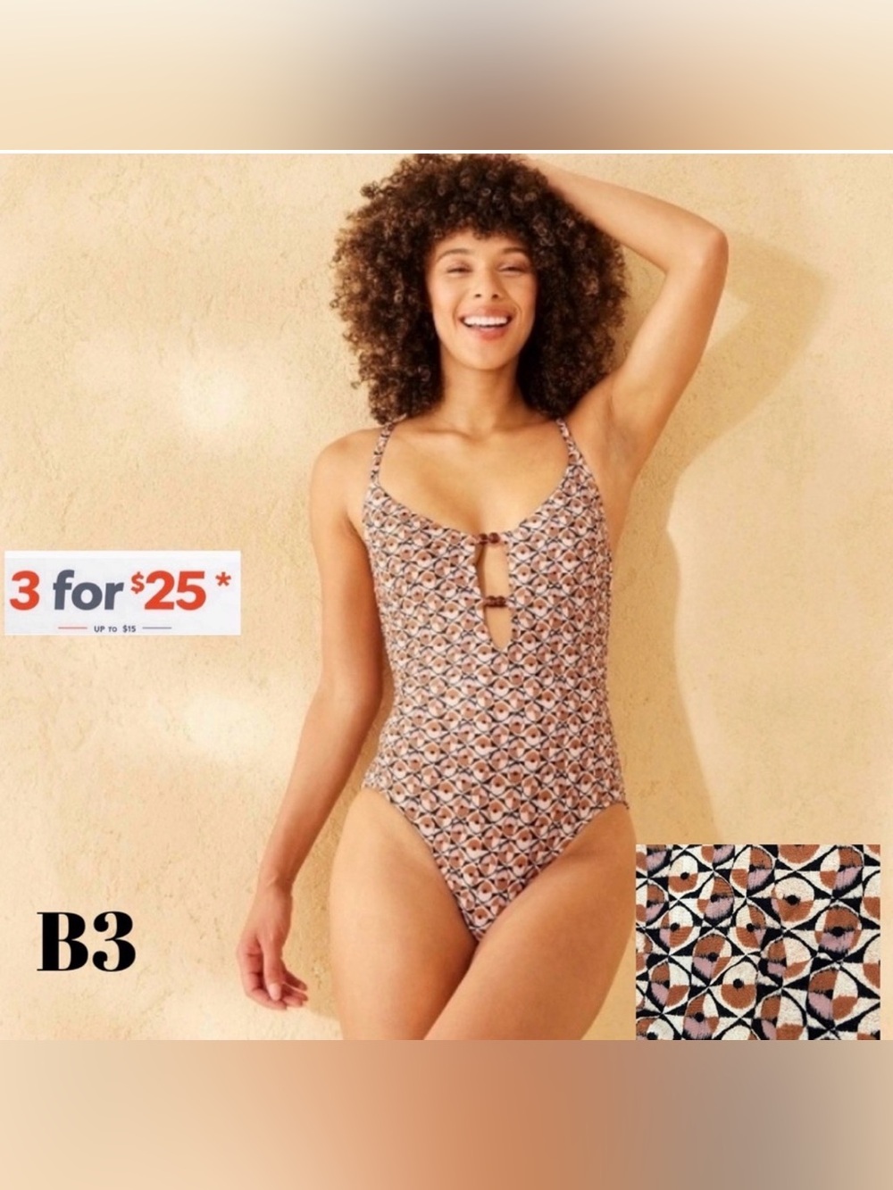 Geometric Patterned Swimsuit